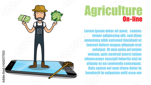 trade and Farmer with fresh