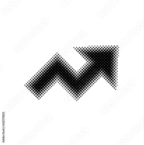 Undo Arrow Icon, Motion icon. Back arrow icon. Arrow button. Halftone effect