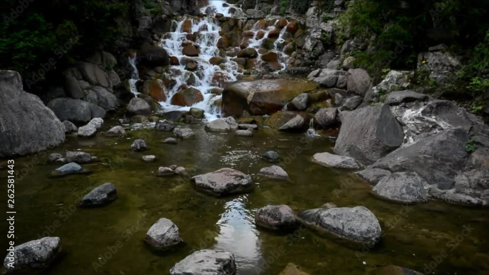 Waterfall in Viktoriapark in Berlin Kreuzberg on May 3, 2016, Germany Waterfall in Viktoriapark in Berlin Kreuzberg on May 3, 2016, Germany