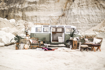 Keuken achterwand Romantische stijl Boho bruiloft in canyon landschap  © sofiko14