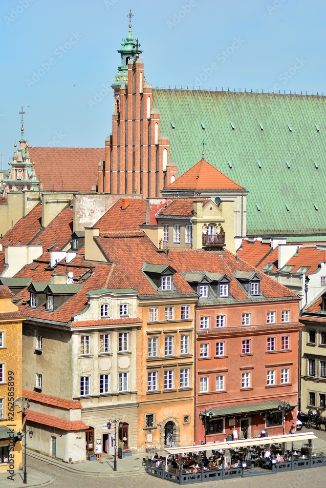 Obraz premium Widok z lotu ptaka na stare miasto