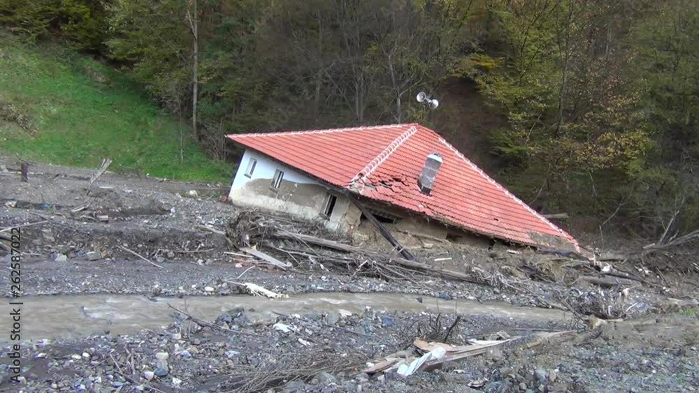 House Swept Away In Mudslide Home Has Been Buried In Flood Debris A