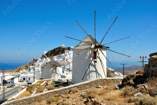 Windmills at Hora village, Serifos island, Greece