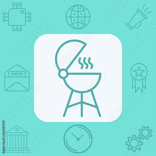 Grill vector icon sign symbol