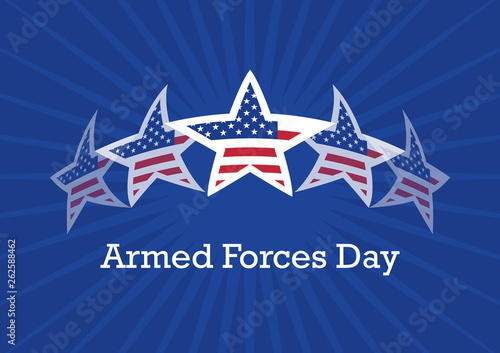 Armed Forces Day vector. Vector illustration of stars and stripes. Abstract flag of the United States. Important day