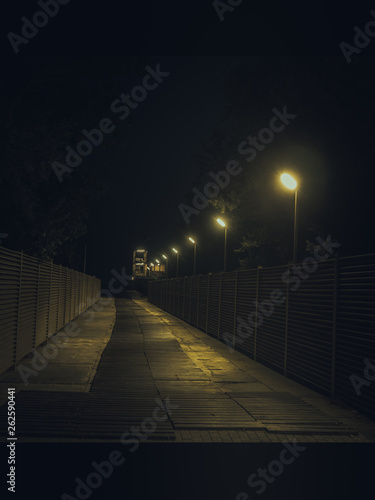 Fototapeta Naklejka Na Ścianę i Meble -   light-illuminated road