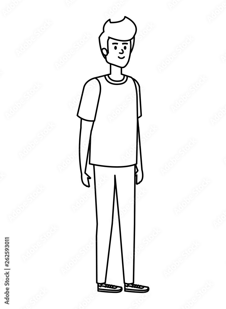 young man avatar character young man avatar character