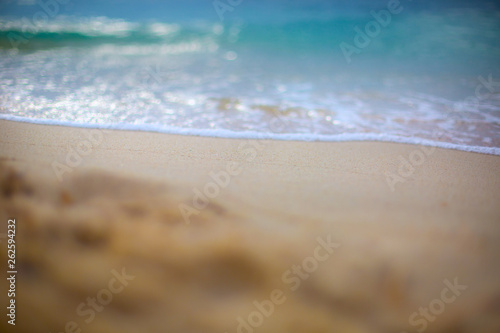 Seaside blurry waves bokeh