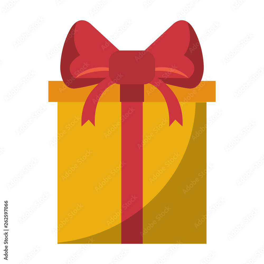 Gift in a box wrapped shopping isolated Gift in a box wrapped shopping isolated