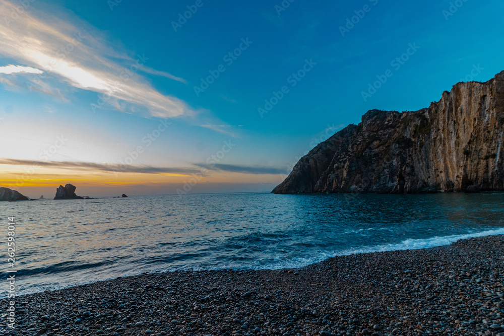 Naklejka premium playa del silencio