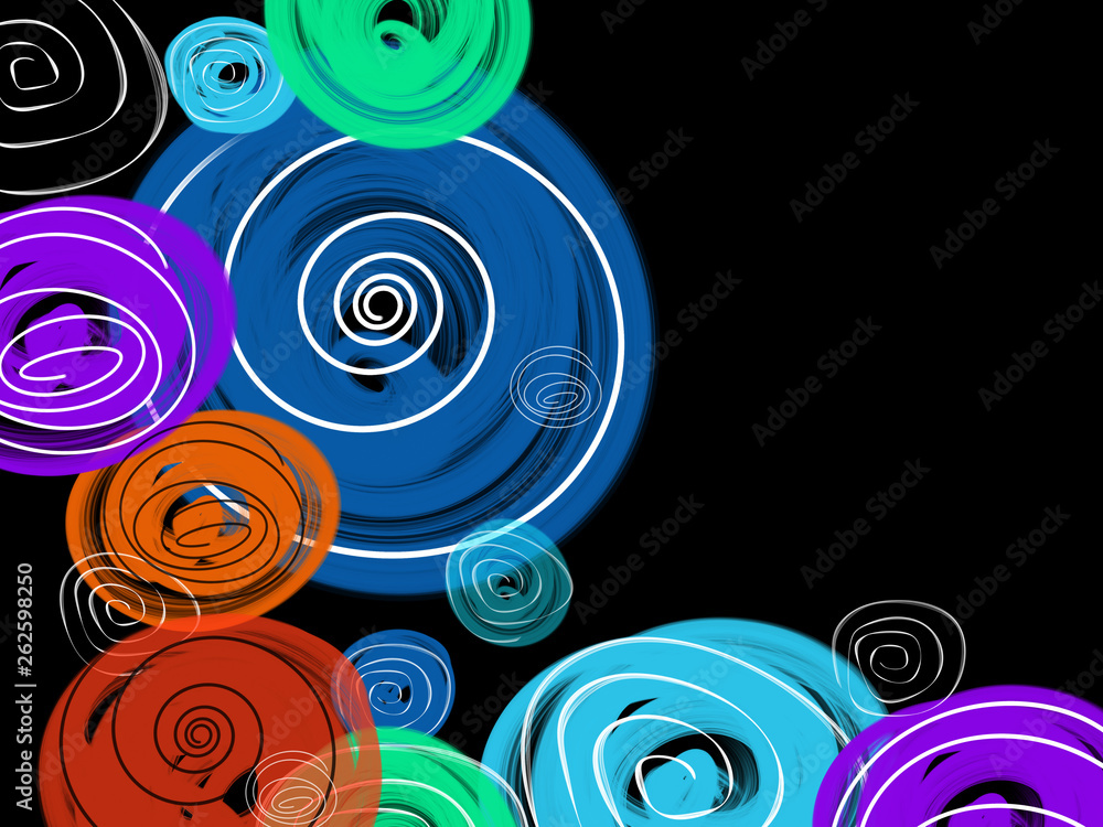 Abstract Colorful Hand Drawn Circles Background Abstract Colorful Hand Drawn Circles Background