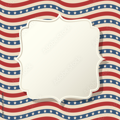 American patriotic background frame