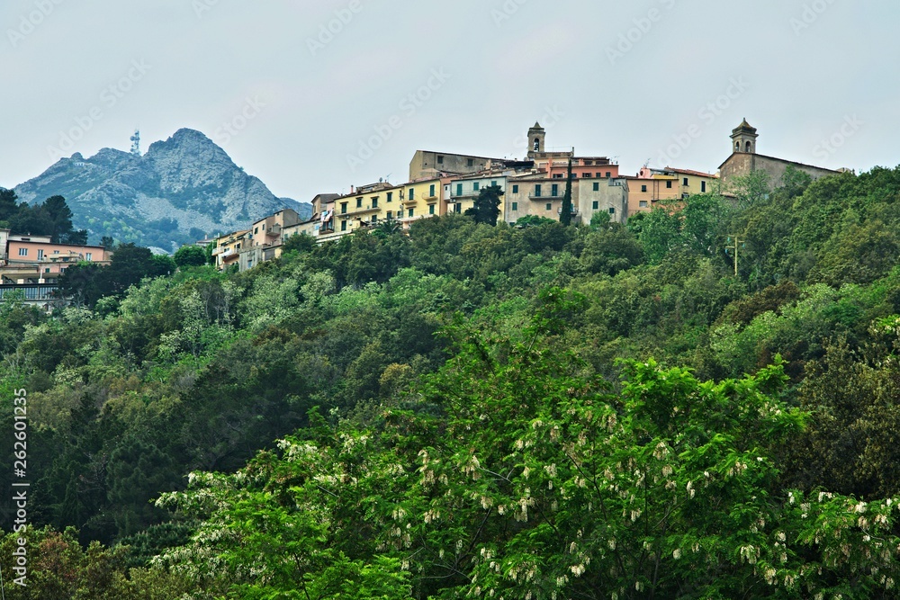 Italy-outlook of the town Poggio on the island of Elba