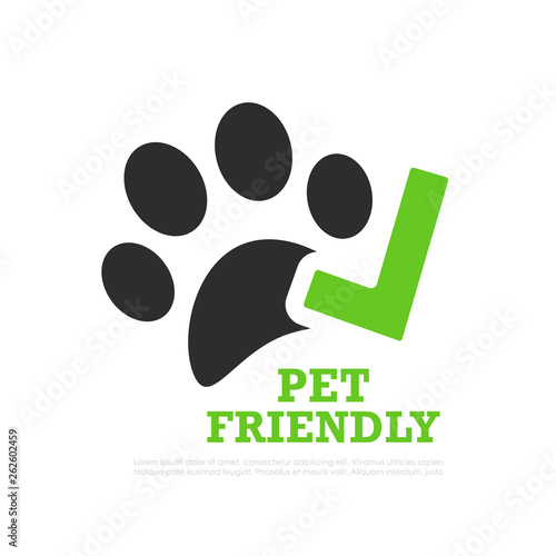 Pet friendly vector sign