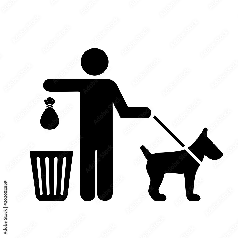 Clean after your dig vector sign
