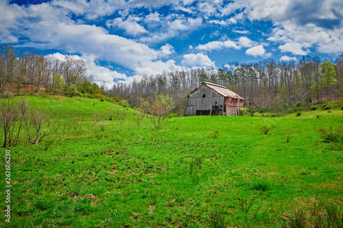 Old Kentucky Tobacco Barn in Early Spring