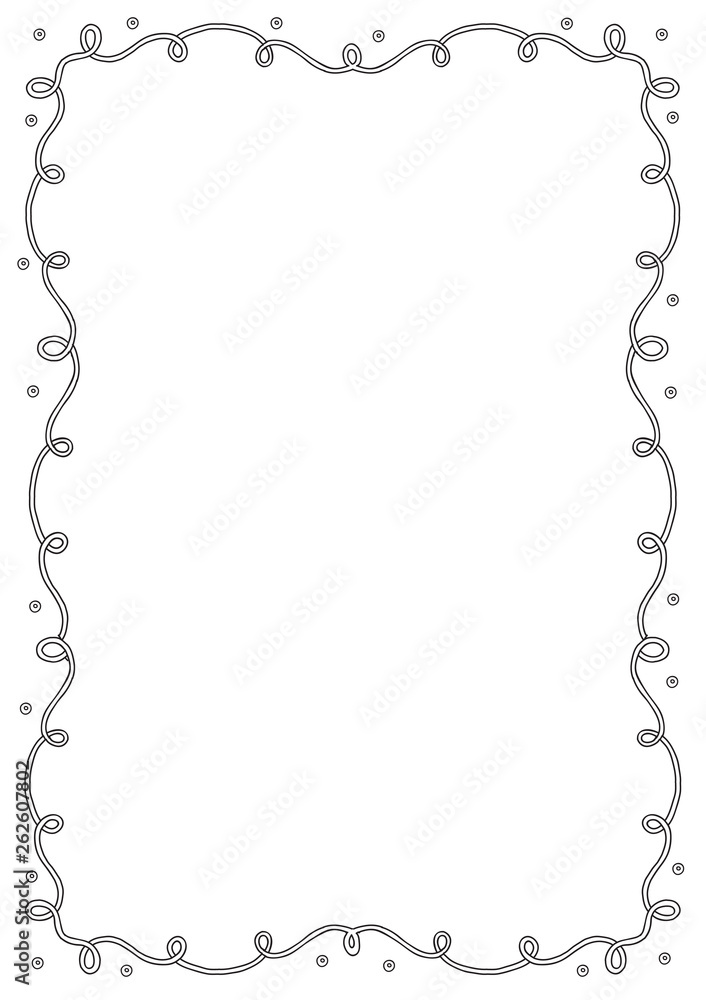 Frame. Black and white. For kids Frame. Black and white. For kids