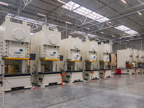 Slika na platnu Machines for the production of metal automotive parts