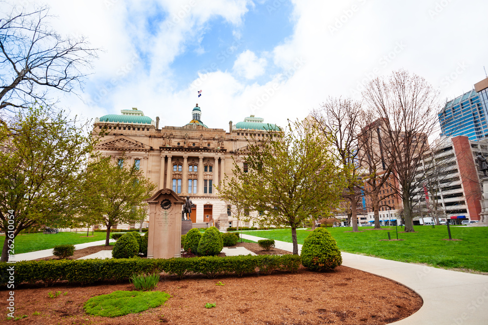 Indiana Statehouse building in Indianapolis, USA