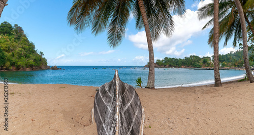 Republic of Trinidad and Tobago - Tropical island of Tobago - Parlatuvier bay - Tropical beach in the Caribbean Sea