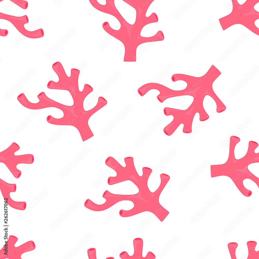 seamless pattern red coral silhouettes seamless pattern red coral silhouettes