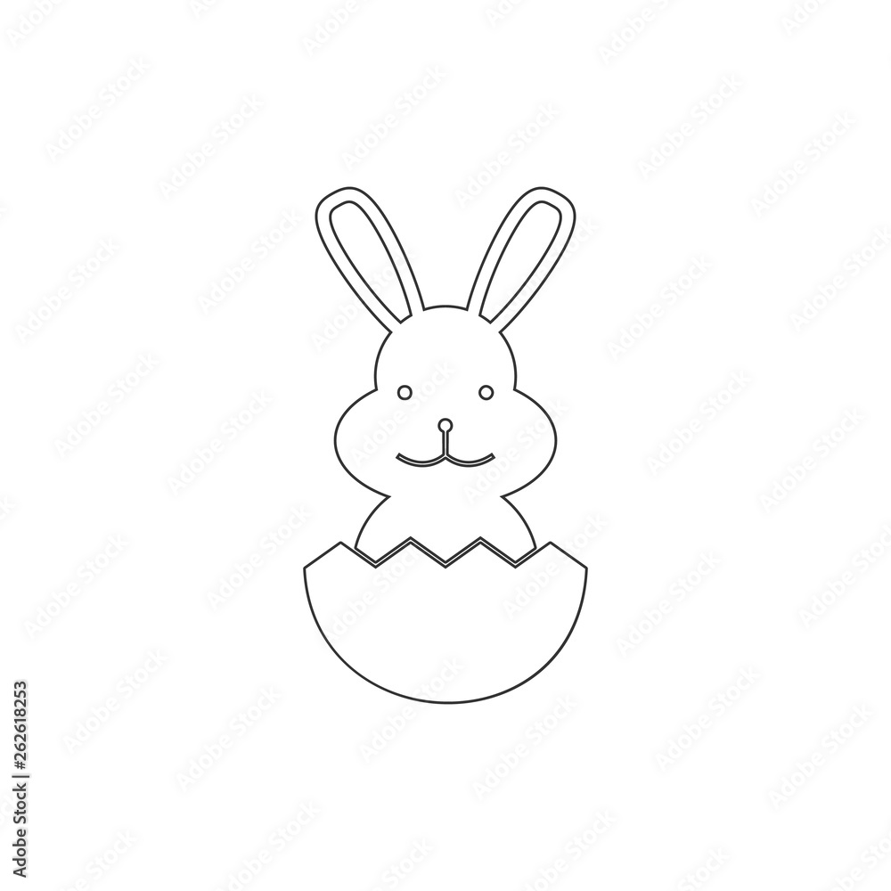 paschal rabbit outline icon. Elements of Easter illustration icon. Signs and symbols can be used for web, logo, mobile app, UI, UX paschal rabbit outline icon. Elements of Easter illustration icon. Signs and symbols can be used for web, logo, mobile app, UI, UX