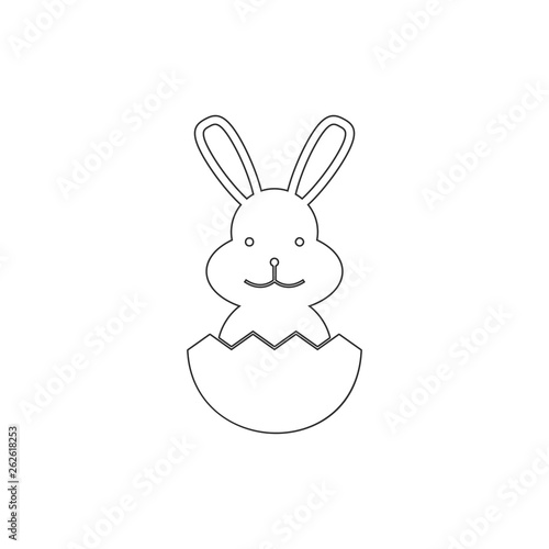 paschal rabbit outline icon. Elements of Easter illustration icon. Signs and symbols can be used for web, logo, mobile app, UI, UX