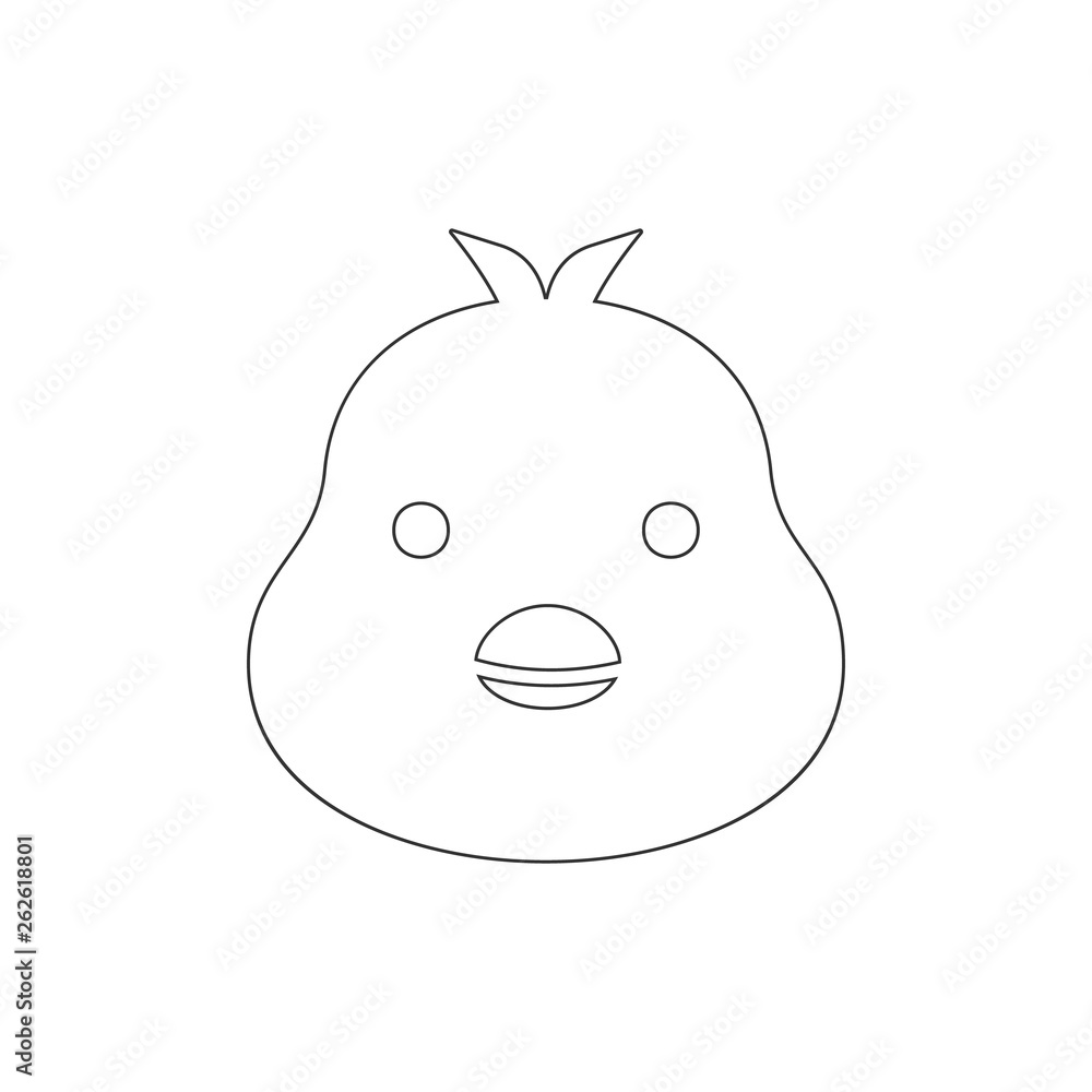 chicken outline icon. Elements of Easter illustration icon. Signs and symbols can be used for web, logo, mobile app, UI, UX