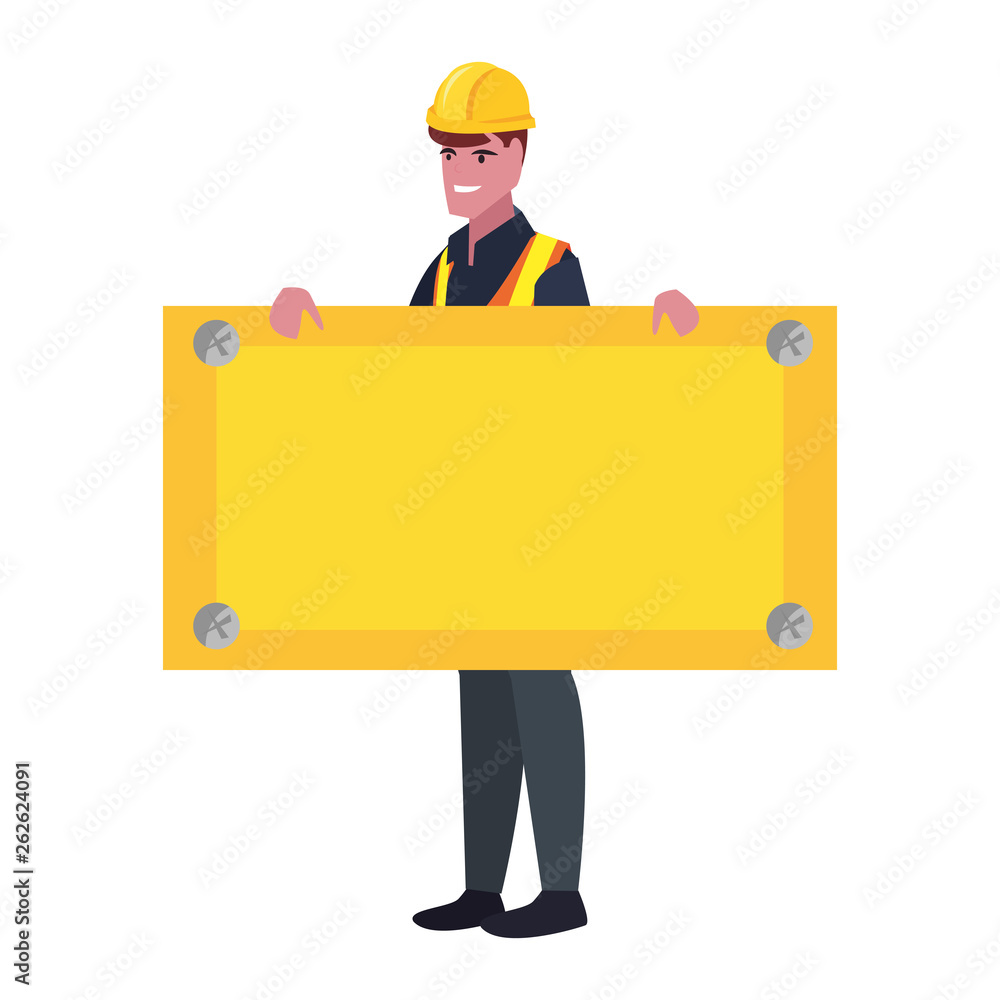 construction worker board construction worker board