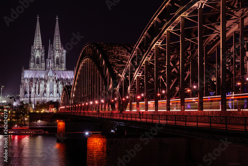 Rhine river by night