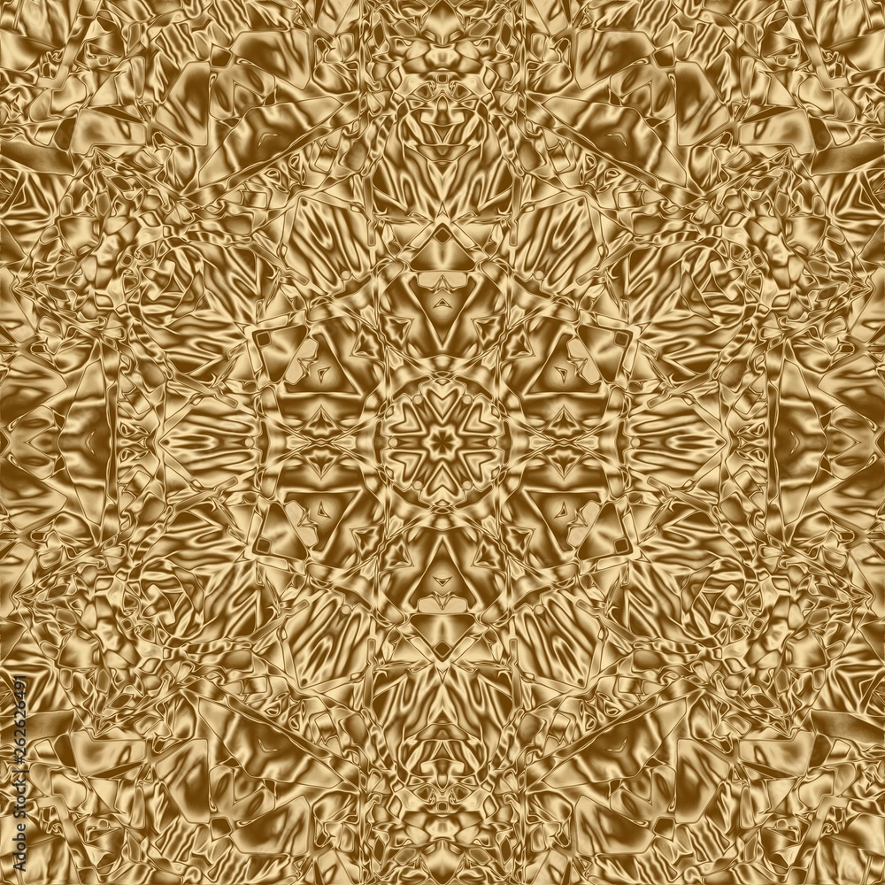Gold cristal geometry background and symmetry design, shiny paper. Gold cristal geometry background and symmetry design, shiny paper.