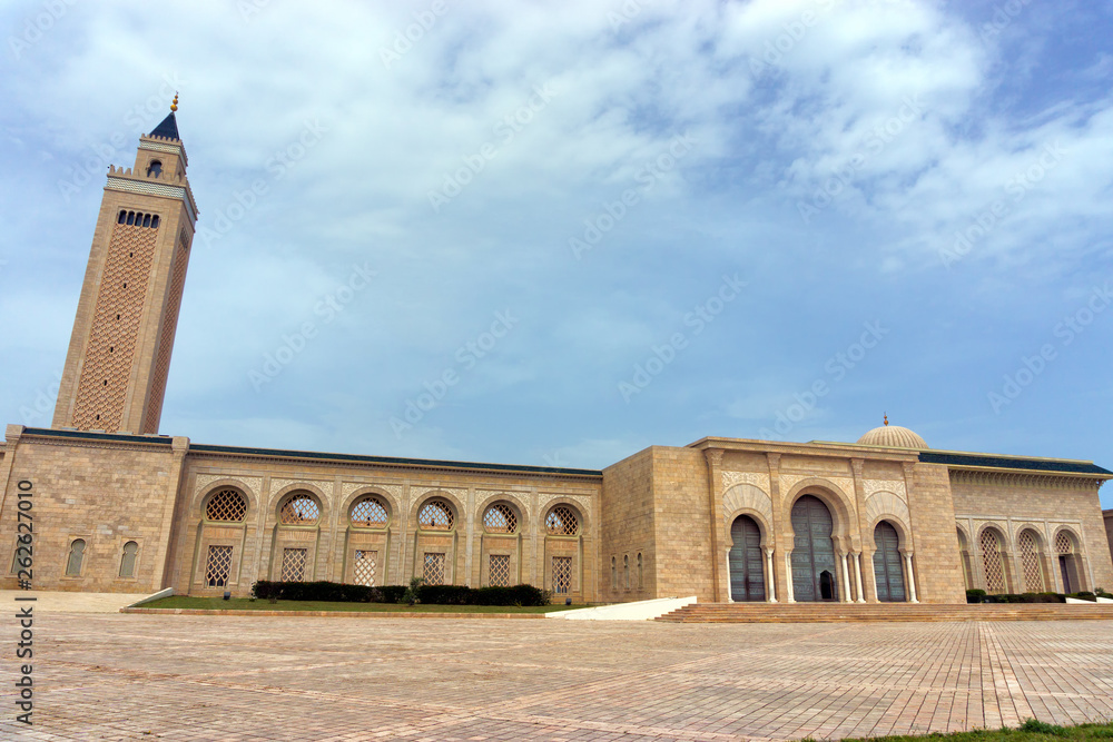 Fototapeta premium View of the Malik ibn Anas Mosque in Carthage, Tunisia