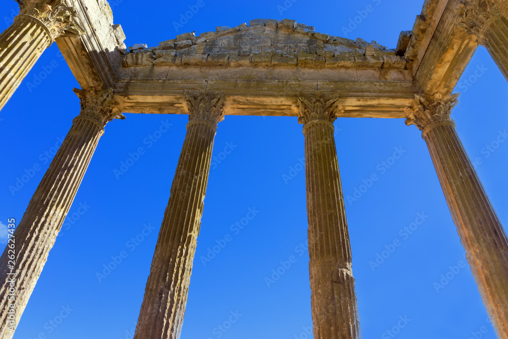 Capitol Columns in Dougga, Tunisia.