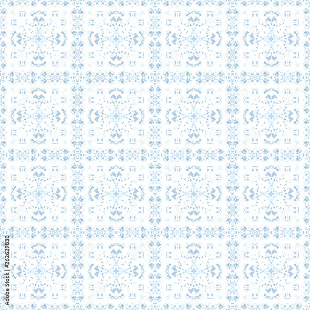 abstract blue ice pattern symmetry. ornament wallpaper.