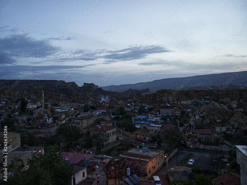 Urgup landscape town in Cappadocia