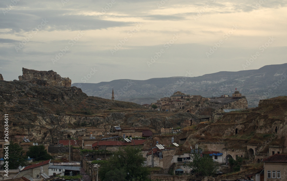 Urgup landscape town in Cappadocia