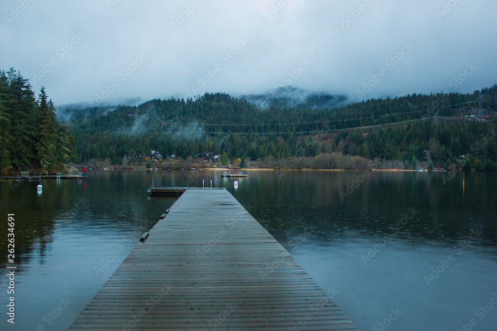 pier on the lake in whistler pier on the lake in whistler