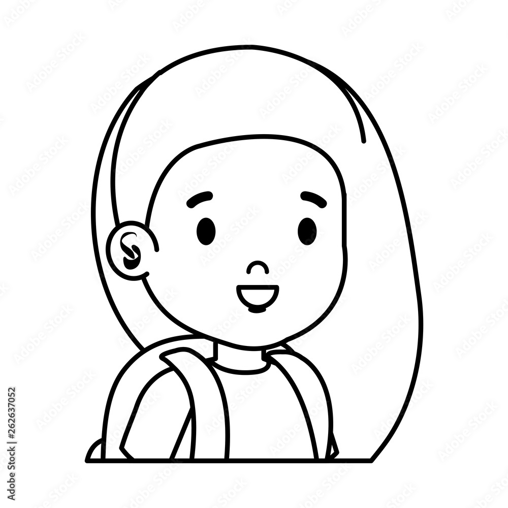 little girl kid character