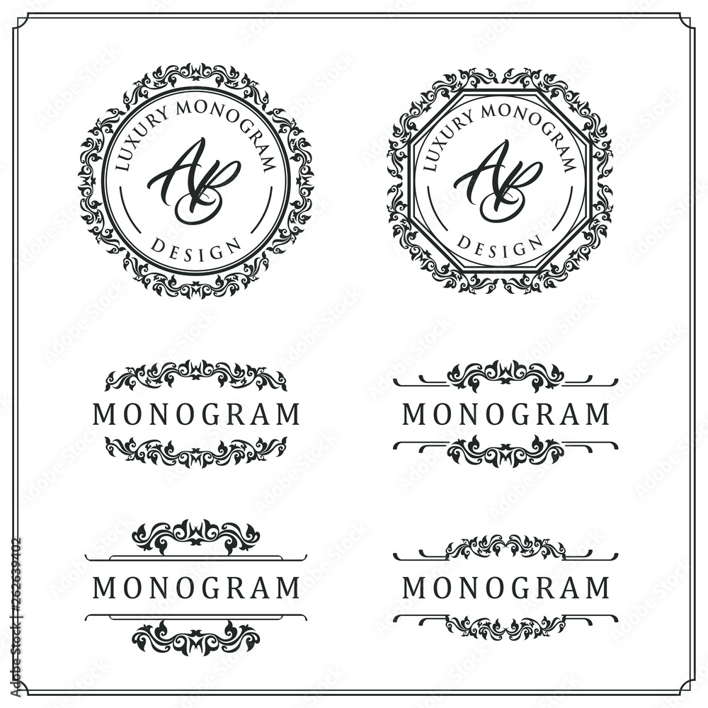 Fototapeta premium Luxury design set for wedding and decoration