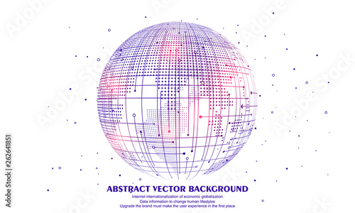 3D abstract concept world or earth, internationalization and globalization	