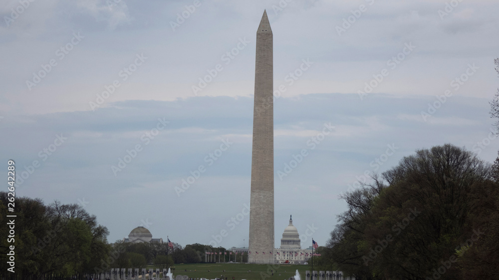 Washington Monument, Capitol Congress View -Photo