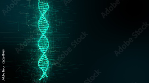 Scientific research of cloning and human genetic manipulation of molecular biochemistry technology - 3D render