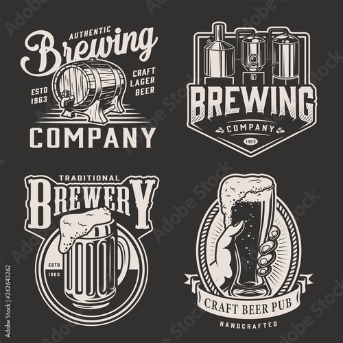 Vintage beer logotypes