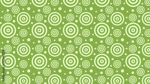 Green Seamless Concentric Circles Pattern