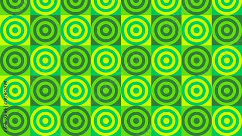 Green Concentric Circles Pattern Illustrator