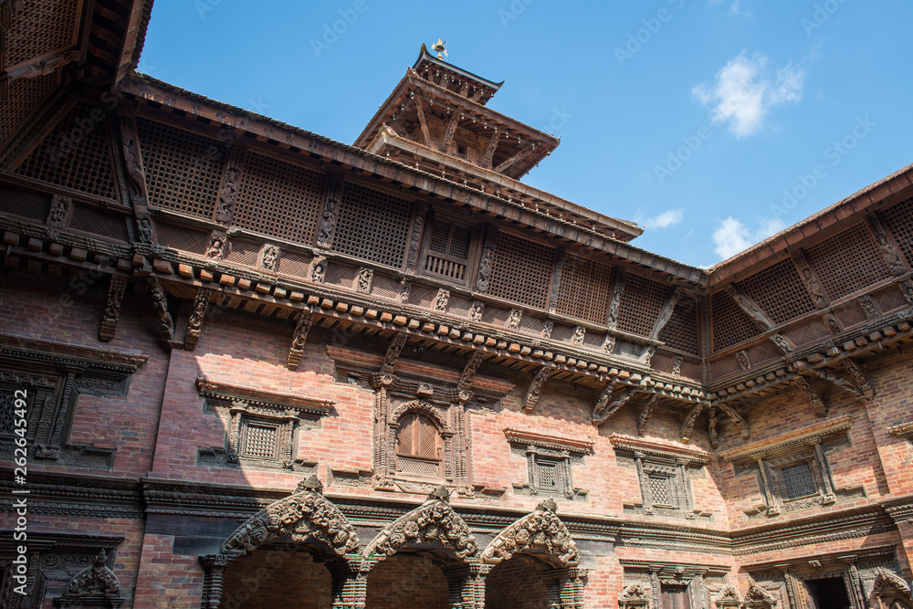 Beautiful architecture of Patan royal palace in Patan Durbar square an iconic cities and one of the world heritage sites in Kathmandu valley of Nepal. Beautiful architecture of Patan royal palace in Patan Durbar square an iconic cities and one of the world heritage sites in Kathmandu valley of Nepal.