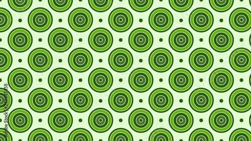 Green Concentric Circles Background Pattern Graphic