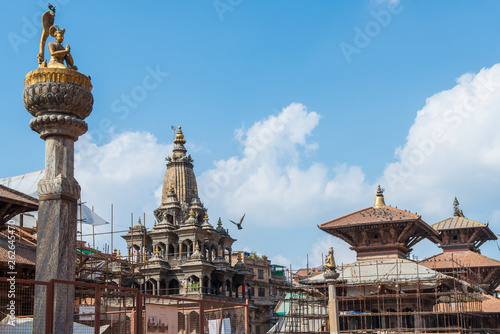 Beautiful buildings in Patan Durbar square an iconic cities and one of the world heritage sites in Kathmandu valley of Nepal. © boyloso