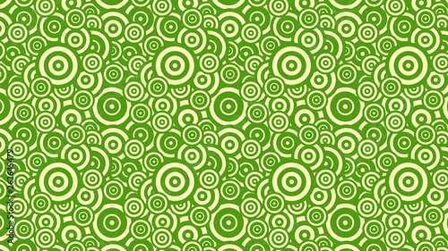 Green Overlapping Concentric Circles Pattern