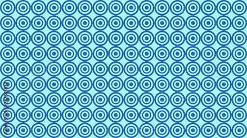 Blue Seamless Concentric Circles Background Pattern